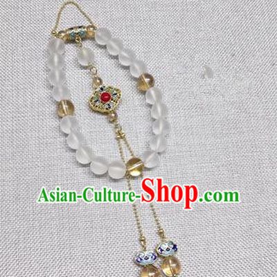 Chinese Traditional Hanfu Pendant Palace Blueing Brooch Accessories Ancient Qing Dynasty Queen Breastpin for Women