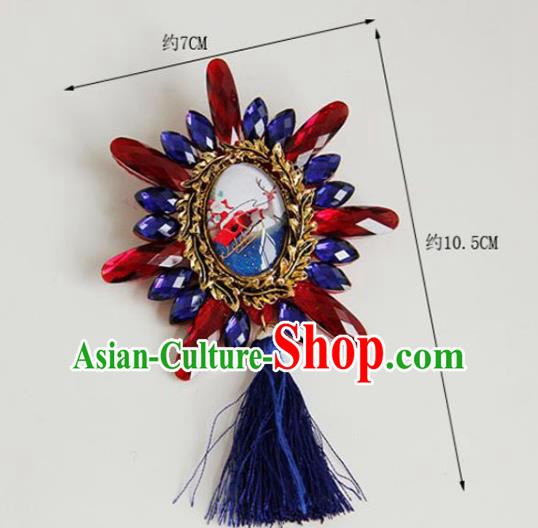 Handmade Gothic Brooch Accessories Halloween Fancy Ball Cosplay Breastpin for Women Handmade Gothic Brooch Accessories Halloween Fancy Ball Cosplay Breastpin for Women