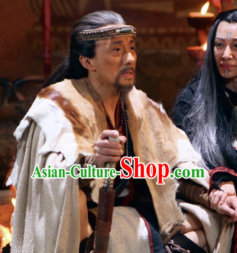 Chinese Ancient Mythology God Shennong Shi Emperor Red Yandi Costumes Complete Set Chinese Ancient Mythology God Shennong Shi Emperor Red Yandi Costumes Complete Set