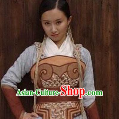 Chinese Ancient Mythology Goddess Jing Wei Hanfu Dress New Stone Age Young Lady Costumes Complete Set