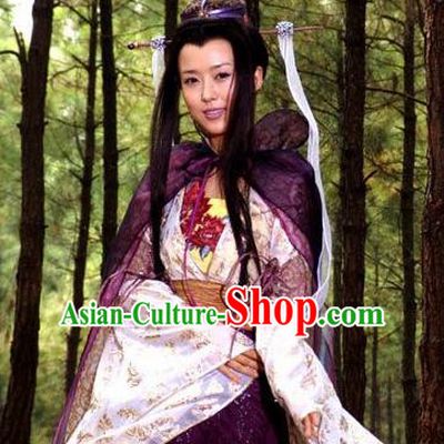 Chinese Ancient Mythology Goddess Sunv Hanfu Dress New Stone Age Court Princess Complete Set