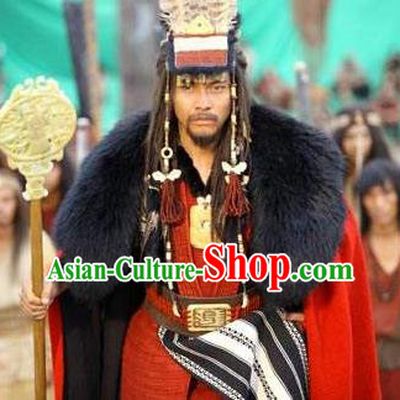 Chinese Ancient Mythology Yellow Emperor Xuanyuan Huangdi Costumes Complete Set