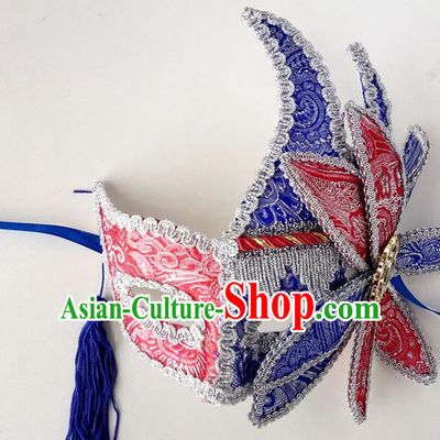 Handmade Halloween Venice Carnival Red Mask Fancy Ball Cosplay Stage Show Face Masks Accessories for Women