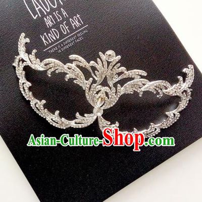 Handmade Halloween Venice Carnival Crystal Mask Fancy Ball Cosplay Bride Stage Show Face Masks Accessories for Women