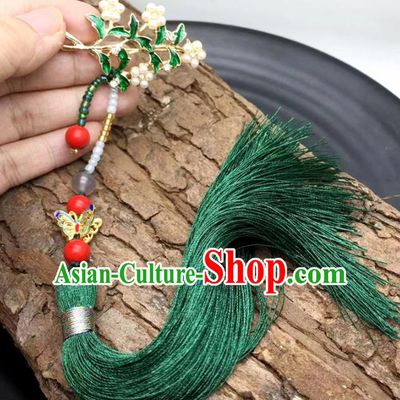 Chinese Traditional Hanfu Branch Breastpin Accessories Ancient Qing Dynasty Imperial Consort Brooch Pendant for Women