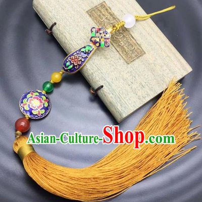 Chinese Traditional Hanfu Blueing Breastpin Court Accessories Ancient Qing Dynasty Imperial Consort Brooch Pendant for Women