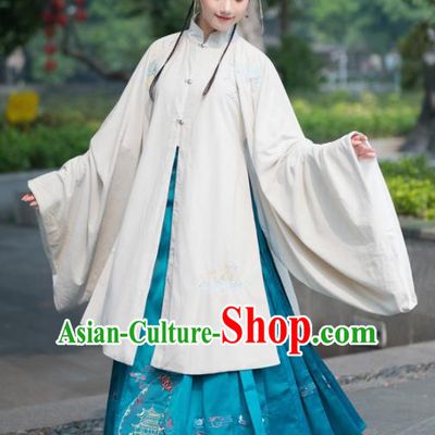 Traditional Chinese Ming Dynasty Aristocratic Replica Costumes Ancient Court Princess Hanfu Dress Complete Set for Women
