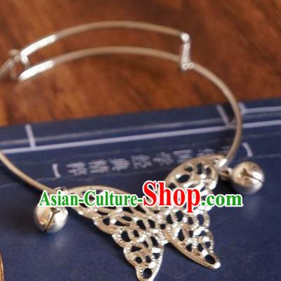 Chinese Traditional Hanfu Jewelry Accessories Butterfly Bracelet Ancient Qing Dynasty Princess Bangle for Women