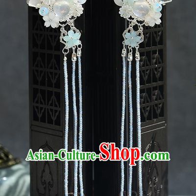 Chinese Ancient Ming Dynasty Palace Princess Shell Hair Claws Hairpins Traditional Hanfu Court Hair Accessories for Women
