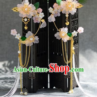 Chinese Ancient Ming Dynasty Palace Princess Hair Claws Hairpins Traditional Hanfu Court Hair Accessories for Women