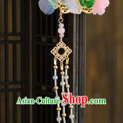 Chinese Ancient Tang Dynasty Princess Purple Butterfly Hair Claw Hairpins Traditional Hanfu Court Hair Accessories for Women