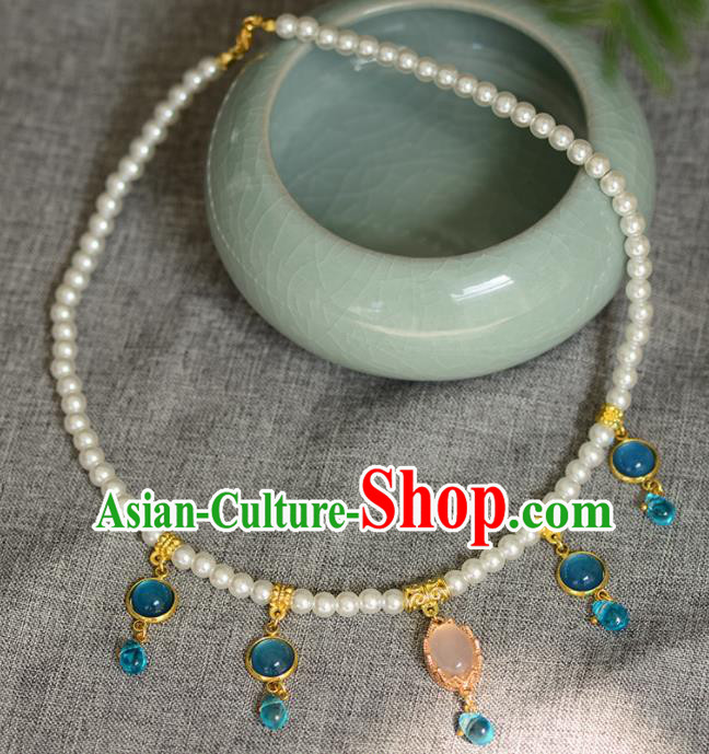 Chinese Traditional Hanfu Jewelry Accessories Ancient Ming Dynasty Princess Necklace for Women