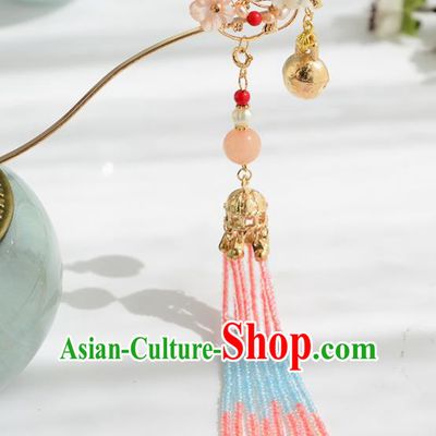 Chinese Ancient Tang Dynasty Princess Hair Clip Tassel Hairpins Traditional Hanfu Court Hair Accessories for Women