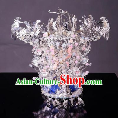 Chinese Ancient Bride Hair Crown Hairpins Traditional Hanfu Court Princess Hair Accessories for Women