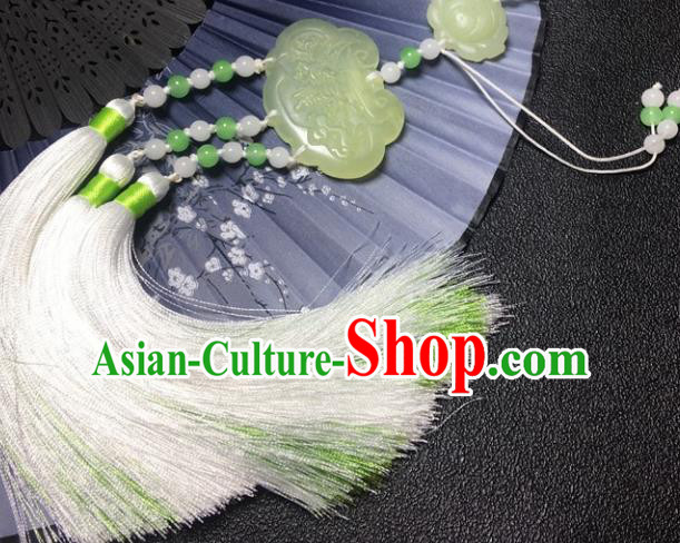 Traditional Chinese Hanfu Jade Longevity Lock Waist Accessories Ancient Swordsman Tassel Pendant Traditional Chinese Hanfu Jade Longevity Lock Waist Accessories Ancient Swordsman Tassel Pendant