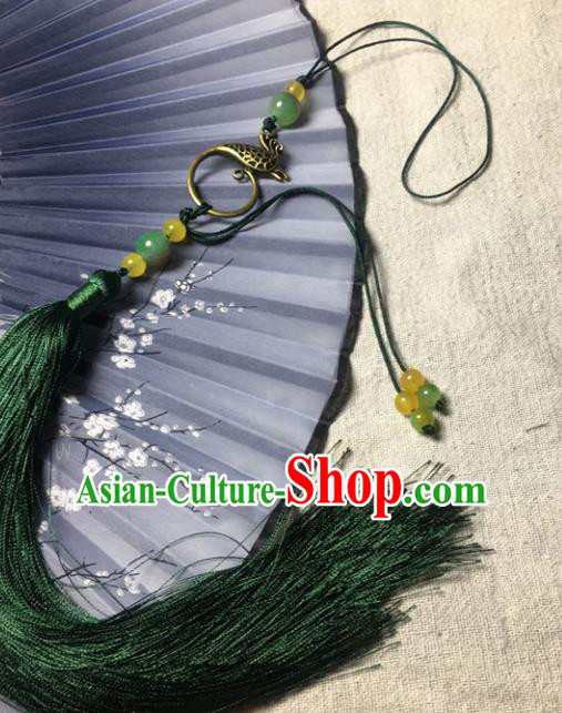 Chinese Traditional Handmade Belt Atrovirens Tassel Pendant Ancient Swordsman Waist Accessories Chinese Traditional Handmade Belt Atrovirens Tassel Pendant Ancient Swordsman Waist Accessories