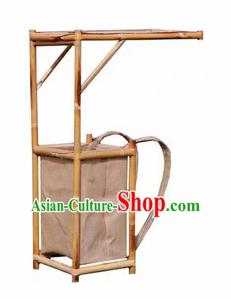 Chinese Traditional Handmade Bamboo Ware Bookcase Ancient Drama Scholar Bamboo Pack Basket Chinese Traditional Handmade Bamboo Ware Bookcase Ancient Drama Scholar Bamboo Pack Basket