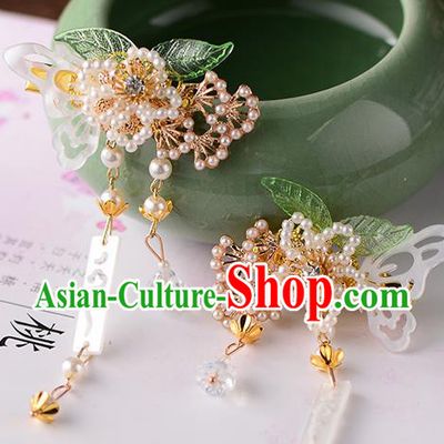 Chinese Ancient Ming Dynasty Princess Pine Hair Claws Hairpins Traditional Hanfu Court Hair Accessories for Women