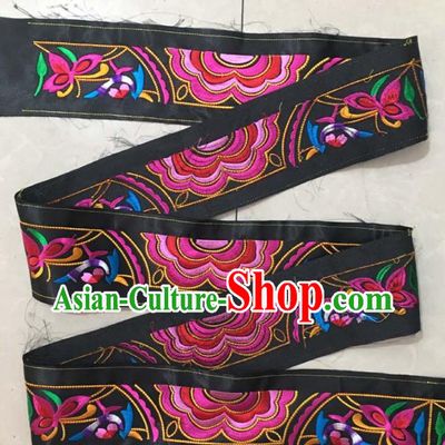 Chinese Traditional Embroidery Cloth Accessories National Embroidered Peony Dress Patch