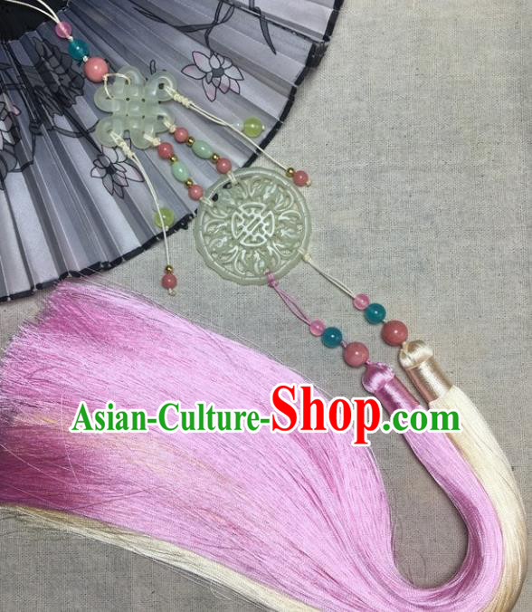 Traditional Chinese Hanfu Jade Carving Waist Accessories Palace Tassel Pendant Ancient Swordsman Brooch Traditional Chinese Hanfu Jade Carving Waist Accessories Palace Tassel Pendant Ancient Swordsman Brooch