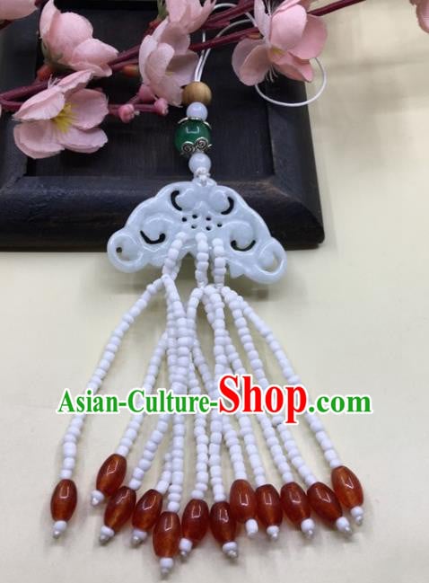 Chinese Traditional Handmade Jade Brooch Tassel Pendant Ancient Princess Waist Accessories Chinese Traditional Handmade Jade Brooch Tassel Pendant Ancient Princess Waist Accessories