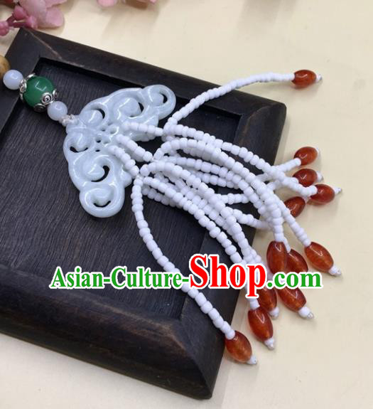 Chinese Traditional Handmade Jade Brooch Tassel Pendant Ancient Princess Waist Accessories Chinese Traditional Handmade Jade Brooch Tassel Pendant Ancient Princess Waist Accessories