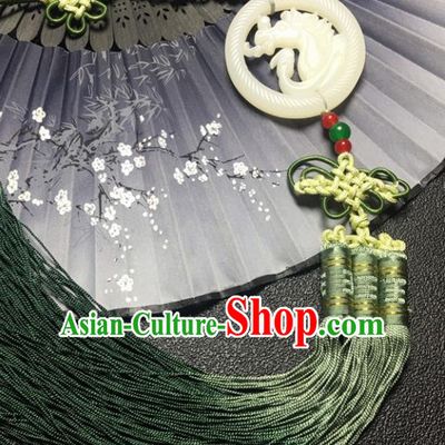 Traditional Chinese Hanfu Jade Carving Horse Waist Accessories Palace Tassel Pendant Ancient Swordsman Brooch