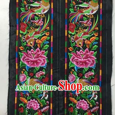 Chinese Traditional Embroidery Cloth Accessories National Embroidered Peony Dress Patch