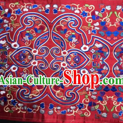 Chinese Traditional National Embroidered Red Dress Patch Embroidery Cloth Accessories