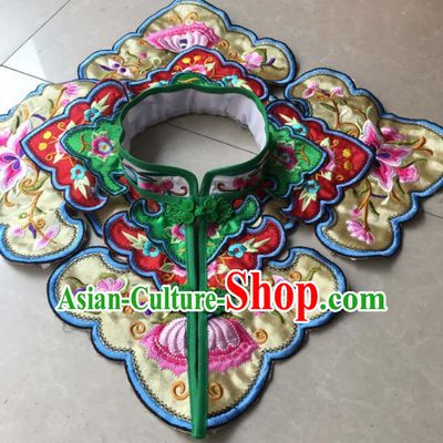 Chinese Traditional Embroidery Butterfly Yellow Shoulder Accessories National Embroidered Cloud Patch