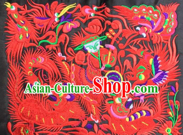 Chinese Traditional National Embroidered Red Kylin Applique Dress Patch Embroidery Cloth Accessories Chinese Traditional National Embroidered Red Kylin Applique Dress Patch Embroidery Cloth Accessories