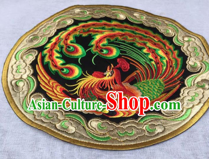 Chinese Traditional Embroidered Cloud Phoenix Applique National Dress Patch Embroidery Cloth Accessories Chinese Traditional Embroidered Cloud Phoenix Applique National Dress Patch Embroidery Cloth Accessories
