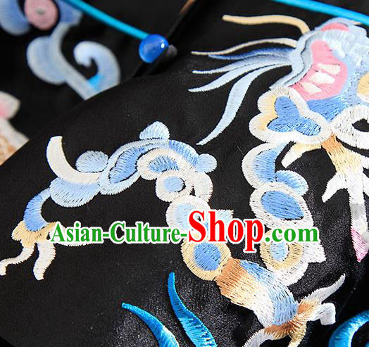 Chinese Traditional Tang Suit Embroidered Dragon Black Jacket National Costume Qipao Upper Outer Garment for Women Chinese Traditional Tang Suit Embroidered Dragon Black Jacket National Costume Qipao Upper Outer Garment for Women
