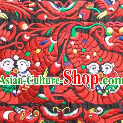 Chinese Traditional Embroidered Calabash Applique National Dress Patch Embroidery Cloth Accessories