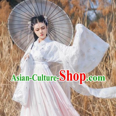 Traditional Chinese Jin Dynasty Princess Pink Hanfu Dress Ancient Court Lady Historical Costumes for Women