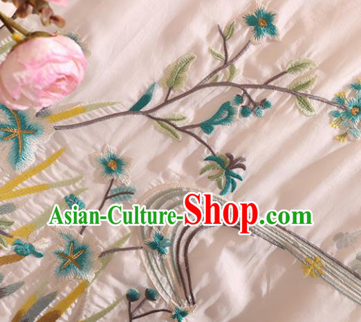 Chinese Traditional Tang Suit Embroidered White Cheongsam National Costume Qipao Dress for Women Chinese Traditional Tang Suit Embroidered White Cheongsam National Costume Qipao Dress for Women