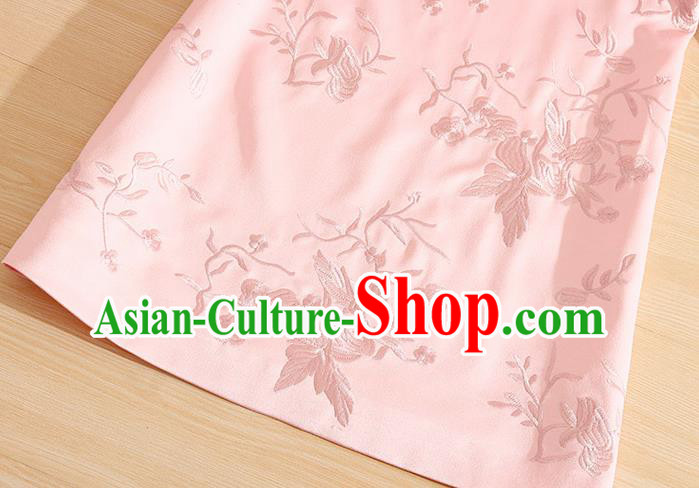 Traditional Chinese National Embroidered Pink Qipao Dress Tang Suit Cheongsam Costume for Women Traditional Chinese National Embroidered Pink Qipao Dress Tang Suit Cheongsam Costume for Women