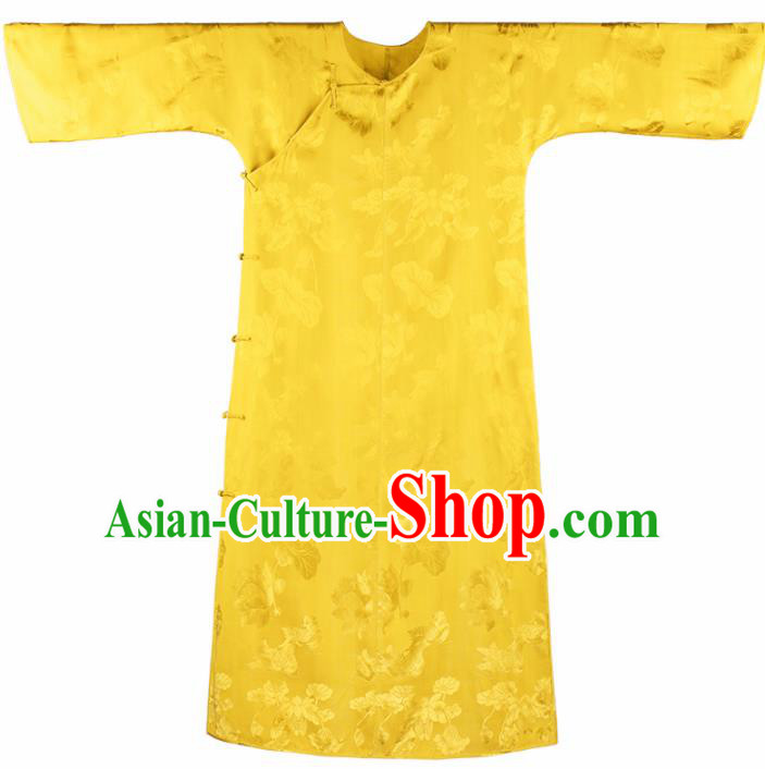 Traditional Chinese Yellow Brocade Qipao Dress National Tang Suit Cheongsam Costume for Women Traditional Chinese Yellow Brocade Qipao Dress National Tang Suit Cheongsam Costume for Women