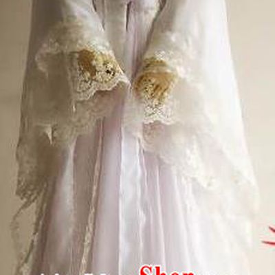 Chinese Traditional Cosplay Goddess White Costume Ancient Royal Princess Hanfu Dress for Women