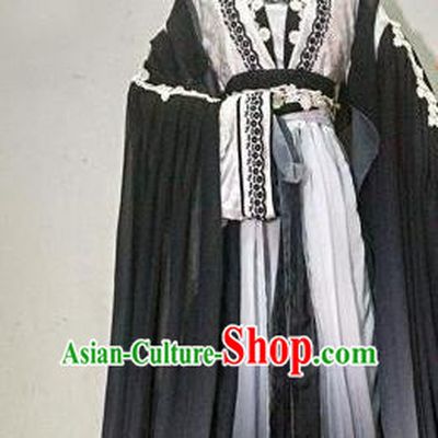 Chinese Traditional Cosplay Goddess Princess Black Costume Ancient Imperial Consort Hanfu Dress for Women