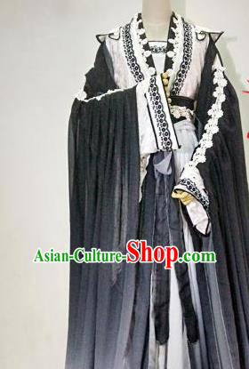 Chinese Traditional Cosplay Goddess Princess Black Costume Ancient Imperial Consort Hanfu Dress for Women Chinese Traditional Cosplay Goddess Princess Black Costume Ancient Imperial Consort Hanfu Dress for Women