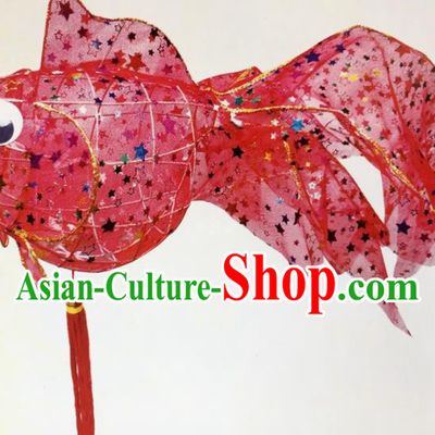 Chinese Traditional New Year Rosy Paillette Palace Lantern Handmade Hanging Lantern Asian Ceiling Lanterns Ancient Lamp