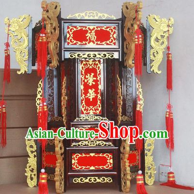 Chinese Traditional New Year Ebony Carving Red Palace Lantern Asian Handmade Lantern Ancient Lamp