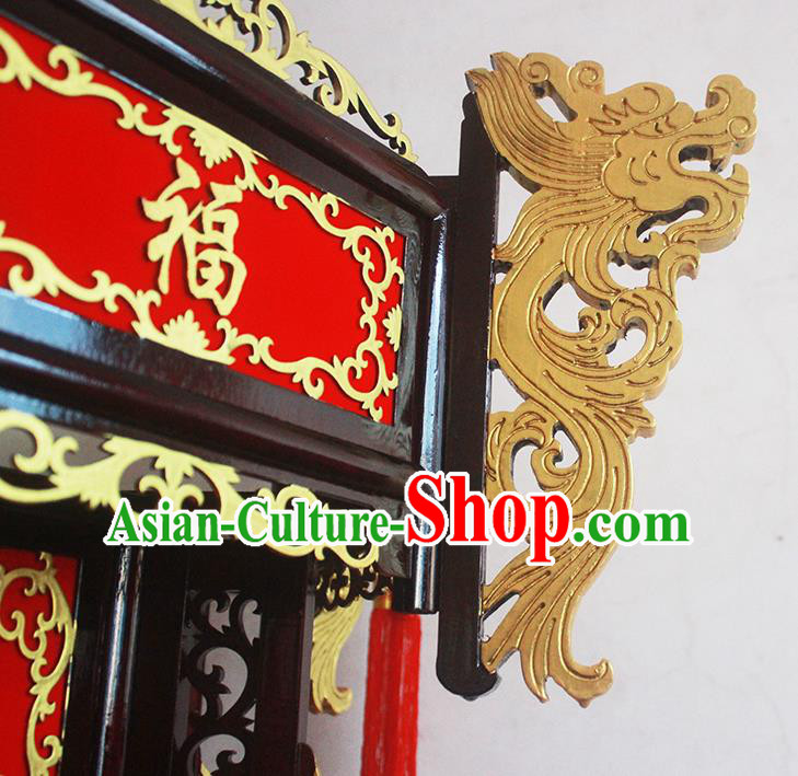 Chinese Traditional New Year Ebony Carving Red Palace Lantern Asian Handmade Lantern Ancient Lamp Chinese Traditional New Year Ebony Carving Red Palace Lantern Asian Handmade Lantern Ancient Lamp