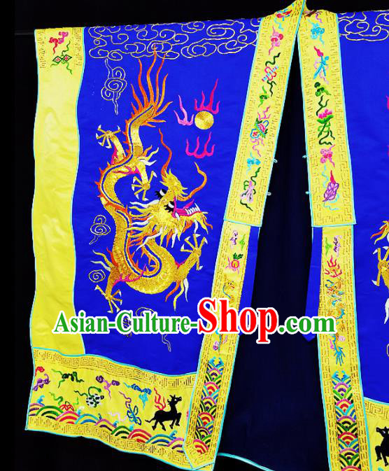 Chinese Traditional Taoism Costume Ancient Taoist Priest Cassocks Embroidered Dragon Royalblue Vestment Chinese Traditional Taoism Costume Ancient Taoist Priest Cassocks Embroidered Dragon Royalblue Vestment
