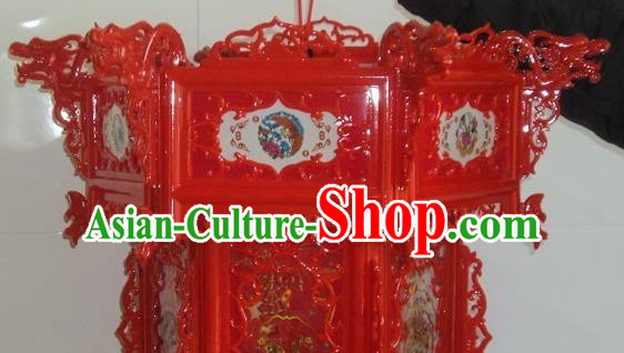 Chinese Traditional Handmade Carving Red Palace Lantern Asian New Year Lantern Ancient Ceiling Lamp Chinese Traditional Handmade Carving Red Palace Lantern Asian New Year Lantern Ancient Ceiling Lamp