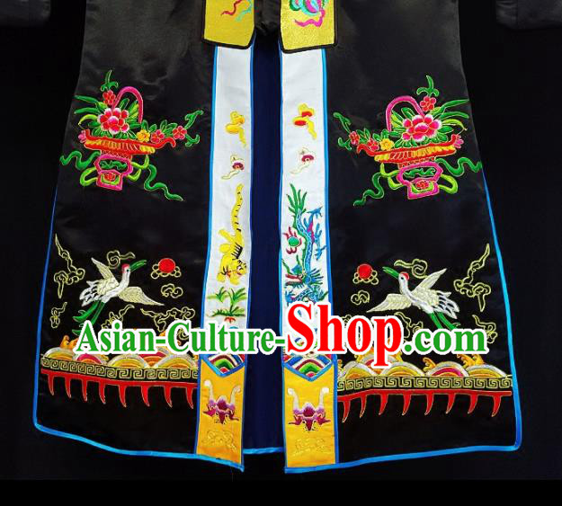 Chinese Ancient Taoist Priest Embroidered Dragon Black Cassocks Traditional Taoism Vestment Costume Chinese Ancient Taoist Priest Embroidered Dragon Black Cassocks Traditional Taoism Vestment Costume