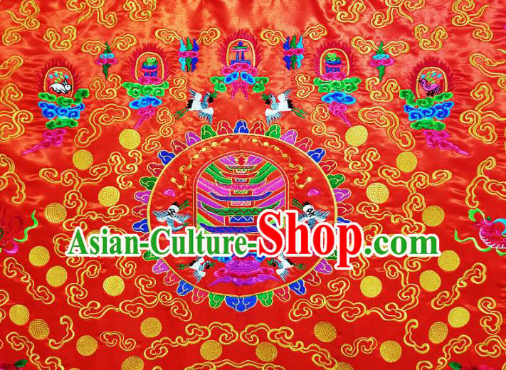 Chinese Ancient Taoist Priest Embroidered Dragons Red Cassocks Traditional Taoism Vestment Costume Chinese Ancient Taoist Priest Embroidered Dragons Red Cassocks Traditional Taoism Vestment Costume