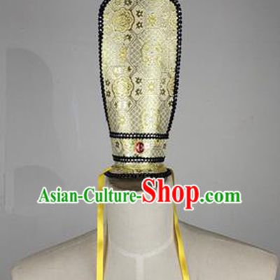 Chinese Ancient Prince Golden Hairdo Crown Traditional Han Dynasty Nobility Childe Headwear for Men