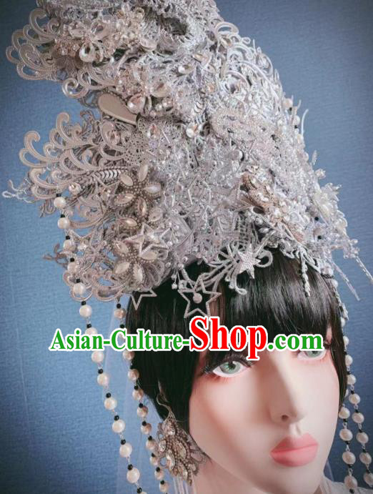 Top Grade Halloween Stage Show Hair Accessories Brazilian Carnival Headdress for Women